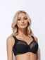 528 Eurobra (Black) Lace Half-Padded Underwire Bra